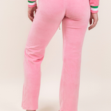 Pantalon jogging velours - rose