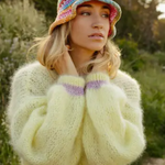 Cardigan long en mohair - Jaune