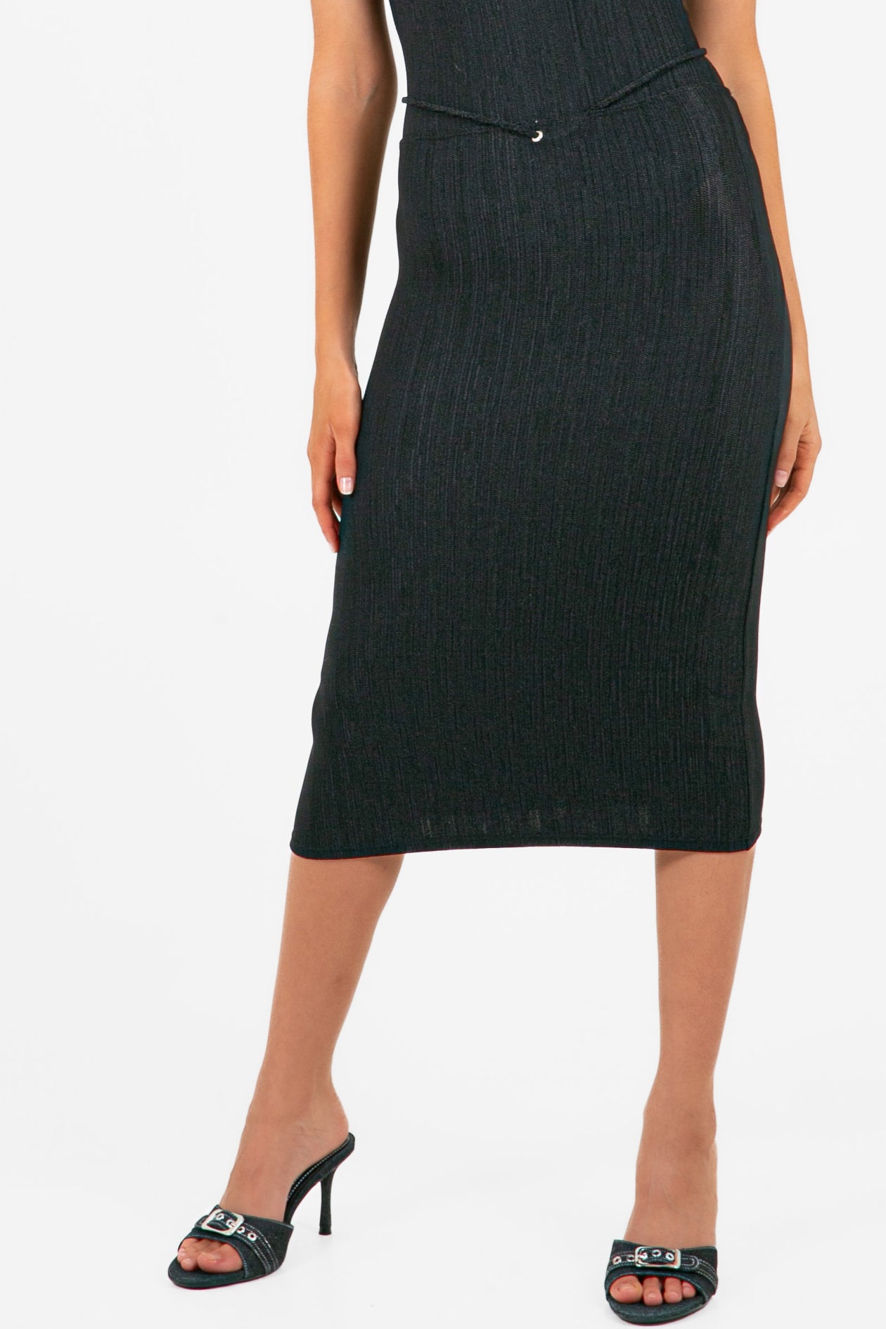Clo - noir jacquard jupe/robe