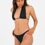 Tanga - noir jacquard - bas
