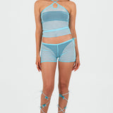 Short - mesh turquoise
