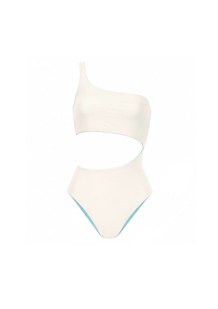 Cefalu Réversible - Turquoise/Blanc