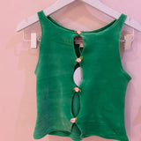 Top Léa - Velours Matcha