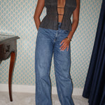 Top India Noir Gris