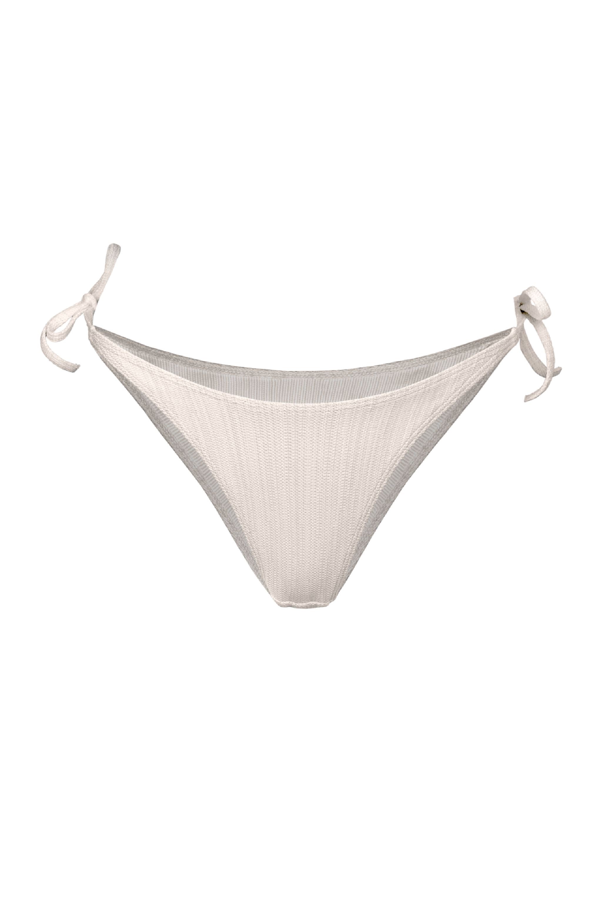 Photo détourée sur fond blanc du bas de maillot de bain Monterosso ivoire jacquard