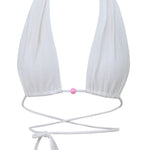 Photo détourée du haut de maillot de bain Batroun blanc jacquard