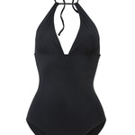 Photo détourée sur fond blanc du maillot de bain une pièce Positano noir