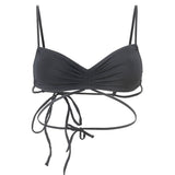 Photo détourée sur fond blanc du haut de maillot de bain Remini noir