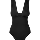 Photo détourée sur fond blanc du maillot de bain une pièce Saltwhistle noir