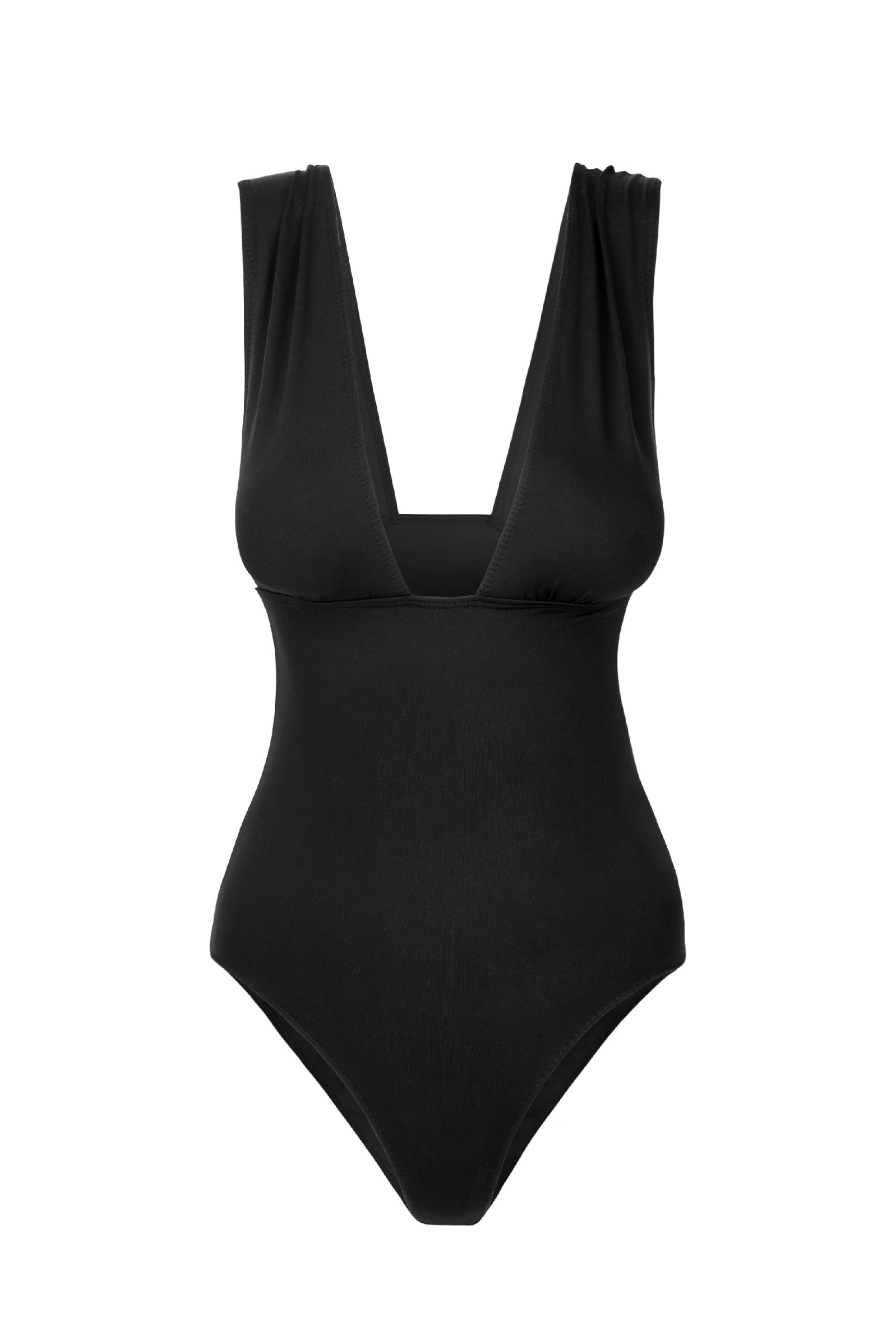 Photo détourée sur fond blanc du maillot de bain une pièce Saltwhistle noir