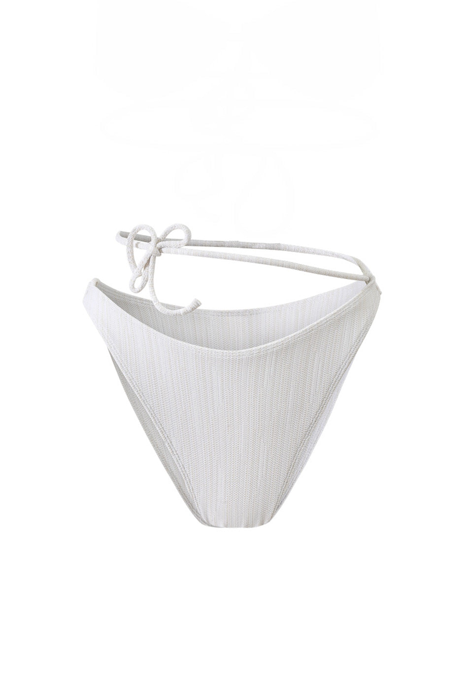Photo détourée sur fond blanc du bas de maillot de bain Tiana en ivoire jacquard
