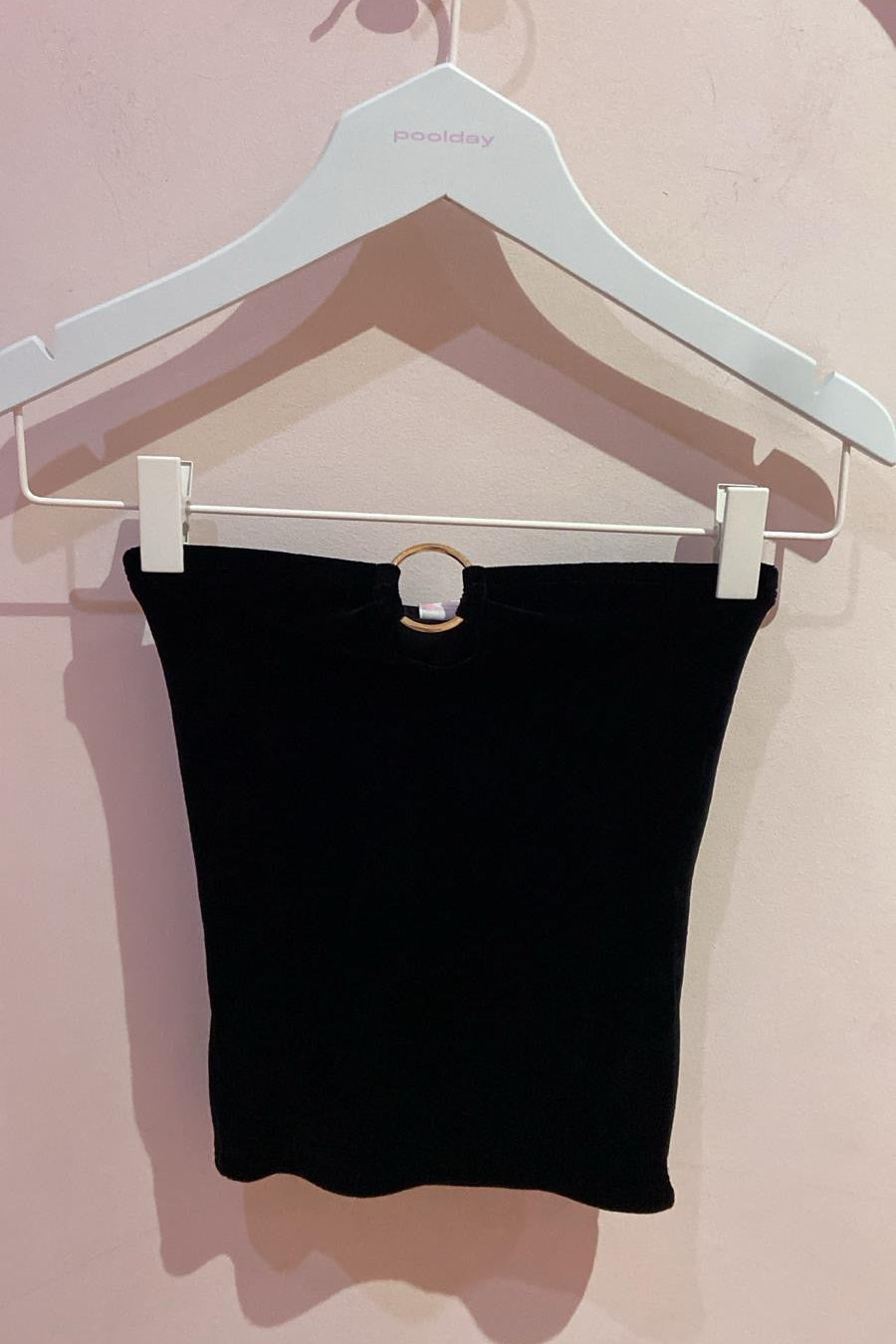 Top bustier - Velours Noir