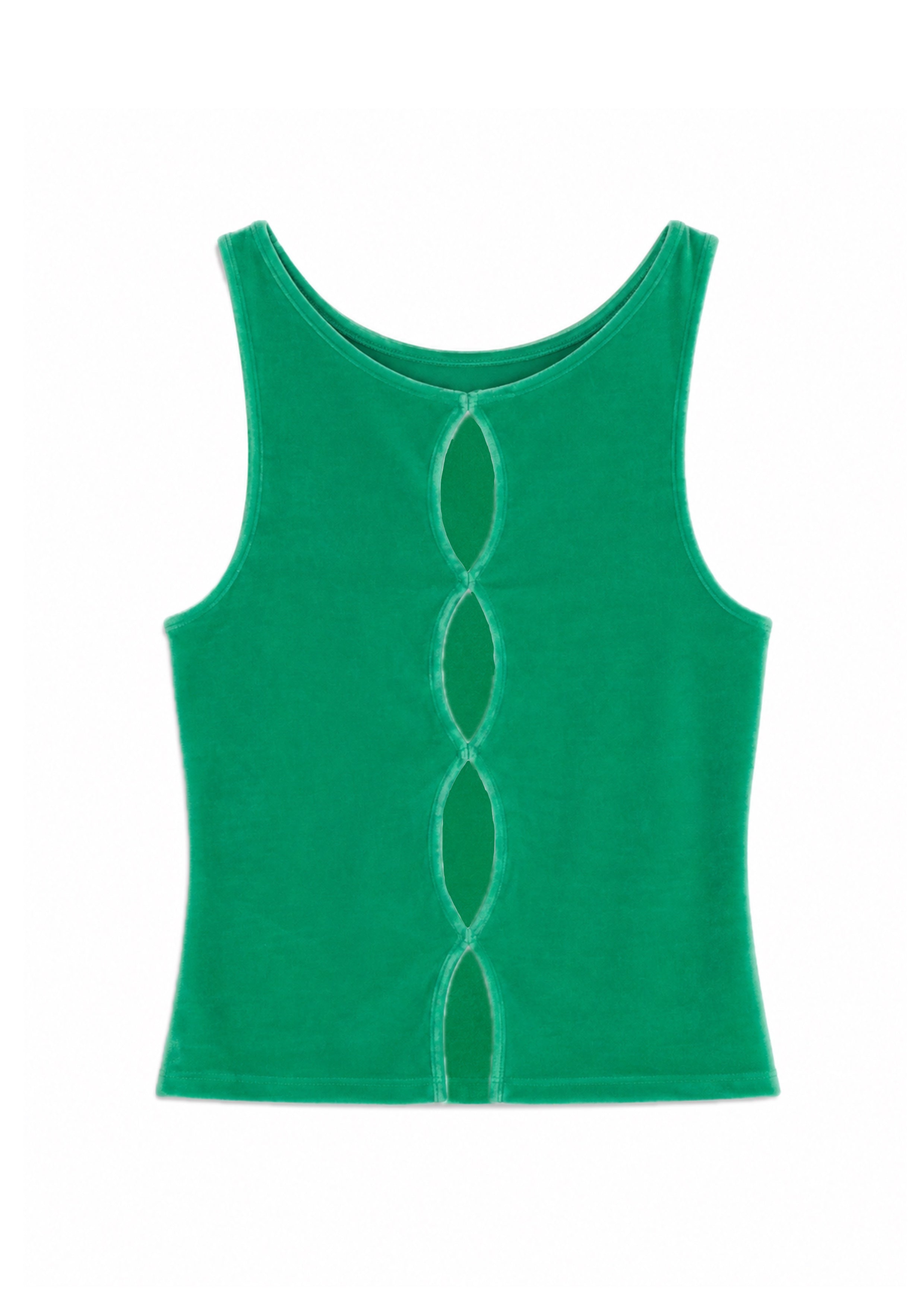 Top Léa - Velours Matcha