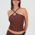 Mia top - Marron