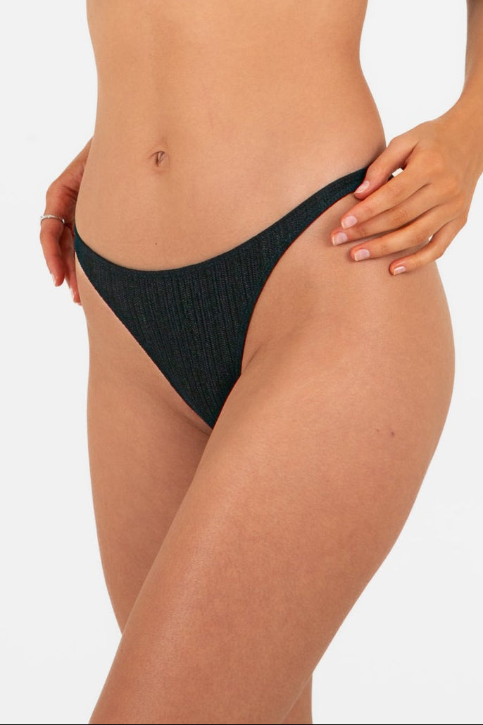 Tanga - noir jacquard - bas