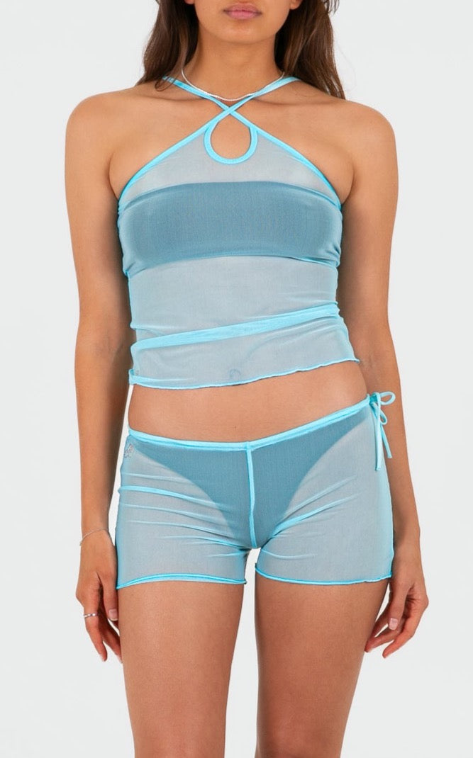 Short - mesh turquoise