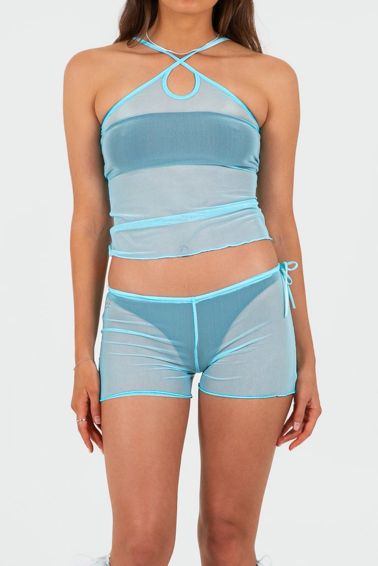 Short - mesh turquoise