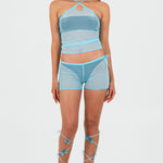 Short - mesh turquoise