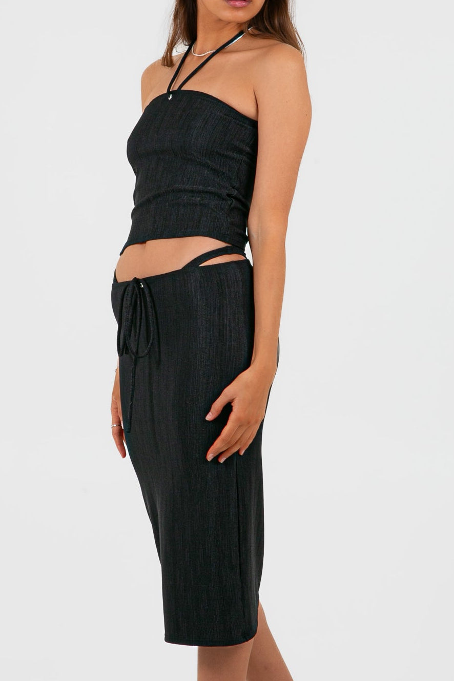 Clo - noir jacquard jupe/robe