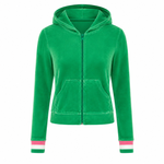 Veste Capuche Velours - Matcha