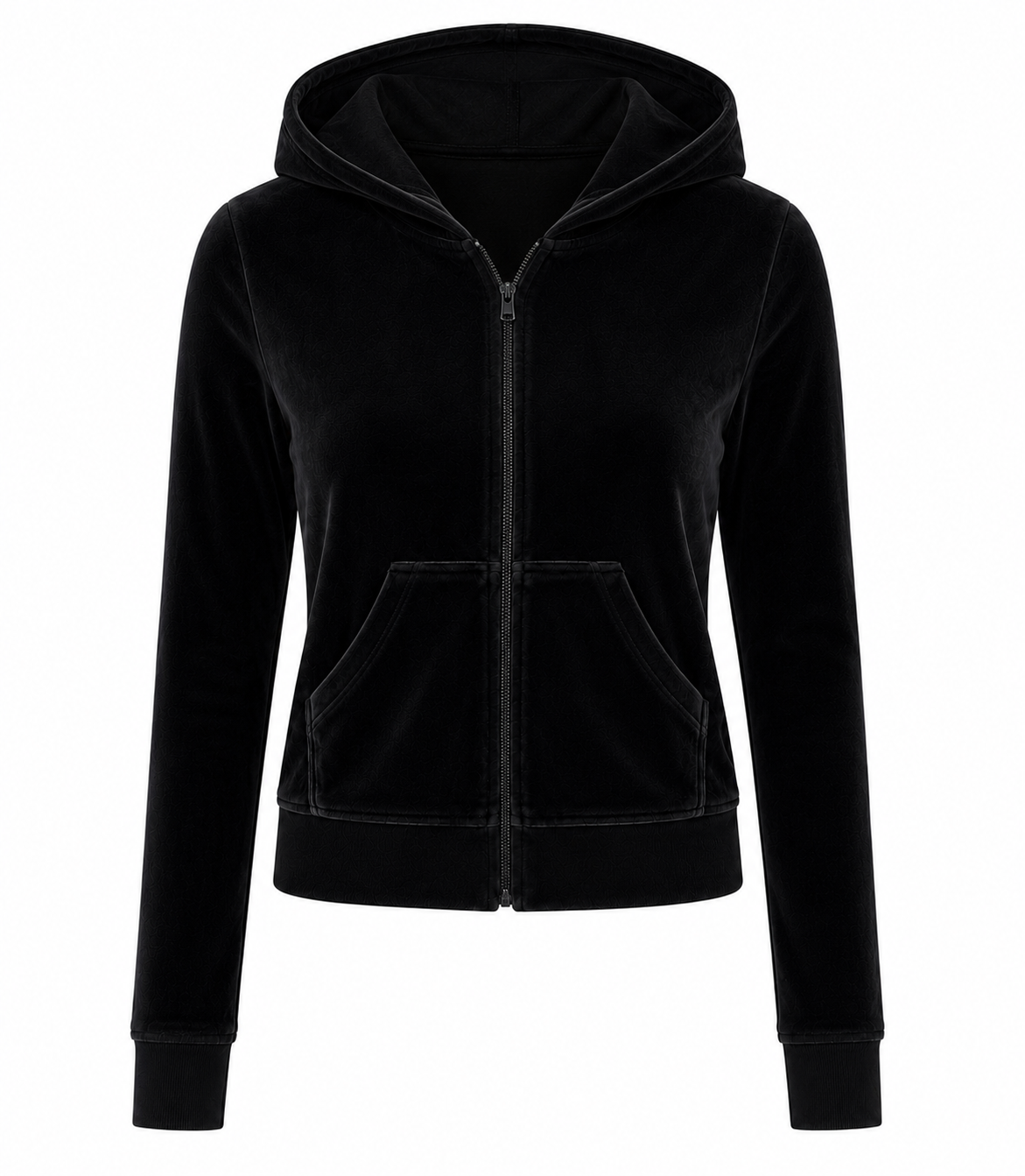 Veste Capuche Velours - Noir