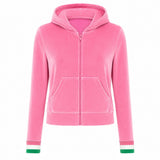 Veste Capuche Velours - Rose