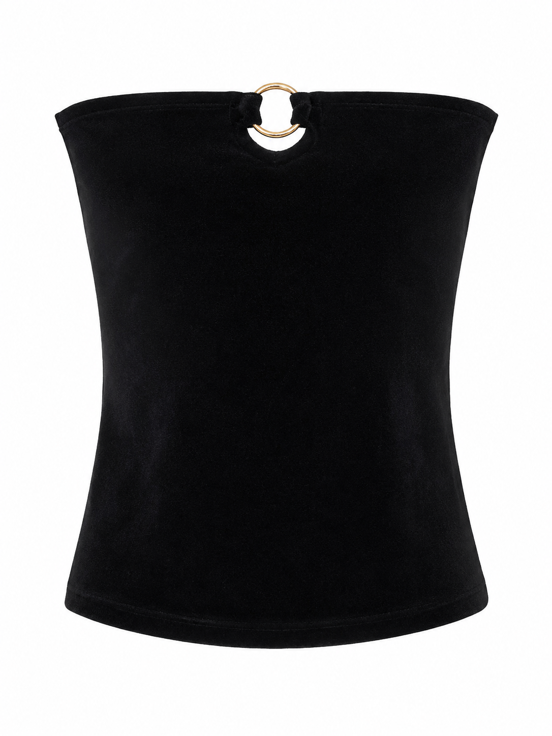 Top bustier - Velours Noir