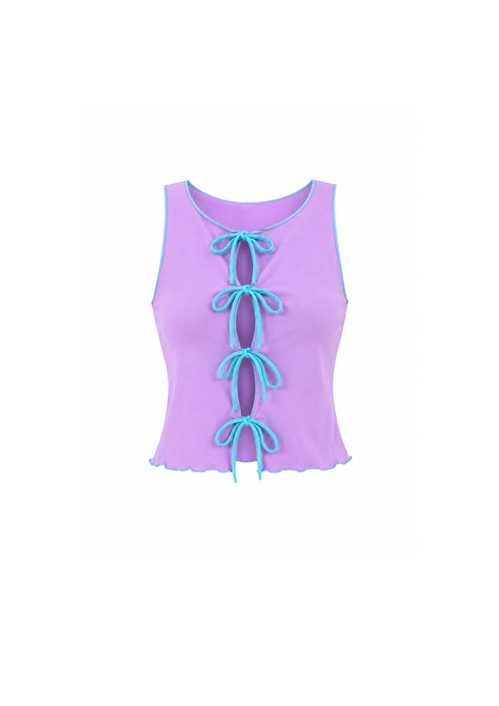 Top Léa - lila/turquoise