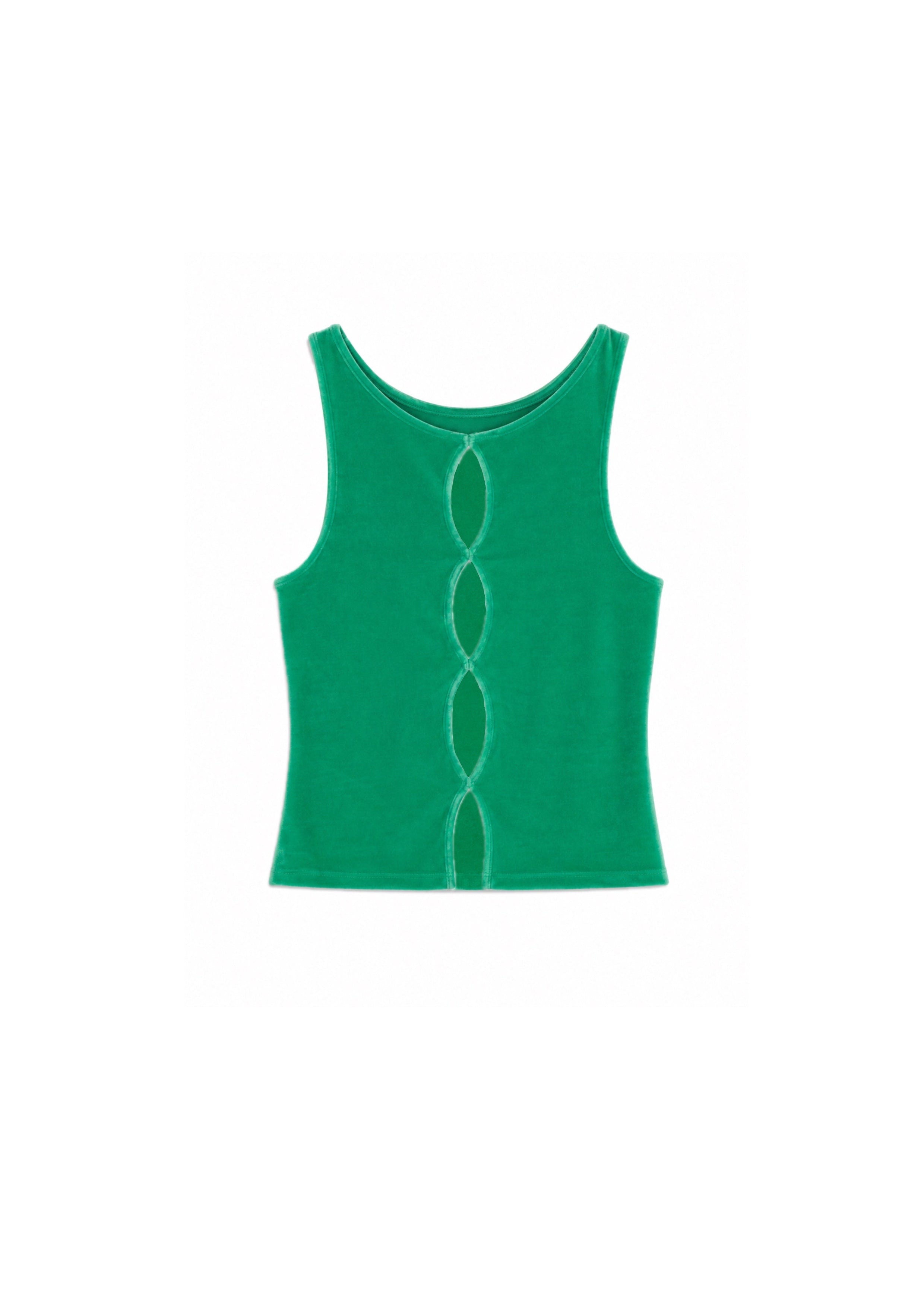 Top Léa - Velours Matcha