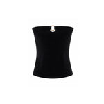 Top bustier - Velours Noir