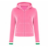 Veste Capuche Velours - Rose