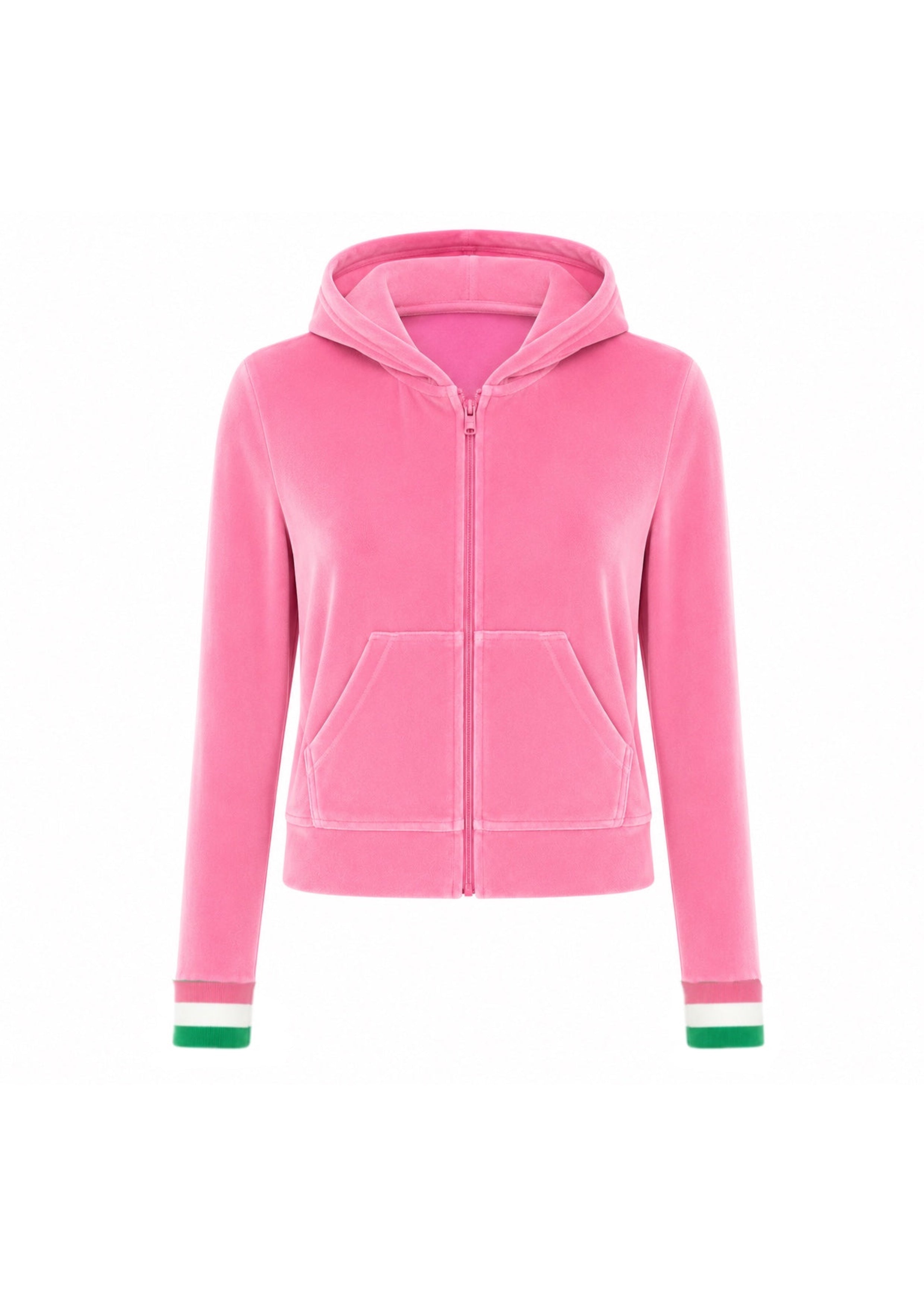 Veste Capuche Velours - Rose