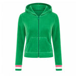 Veste Capuche Velours - Matcha