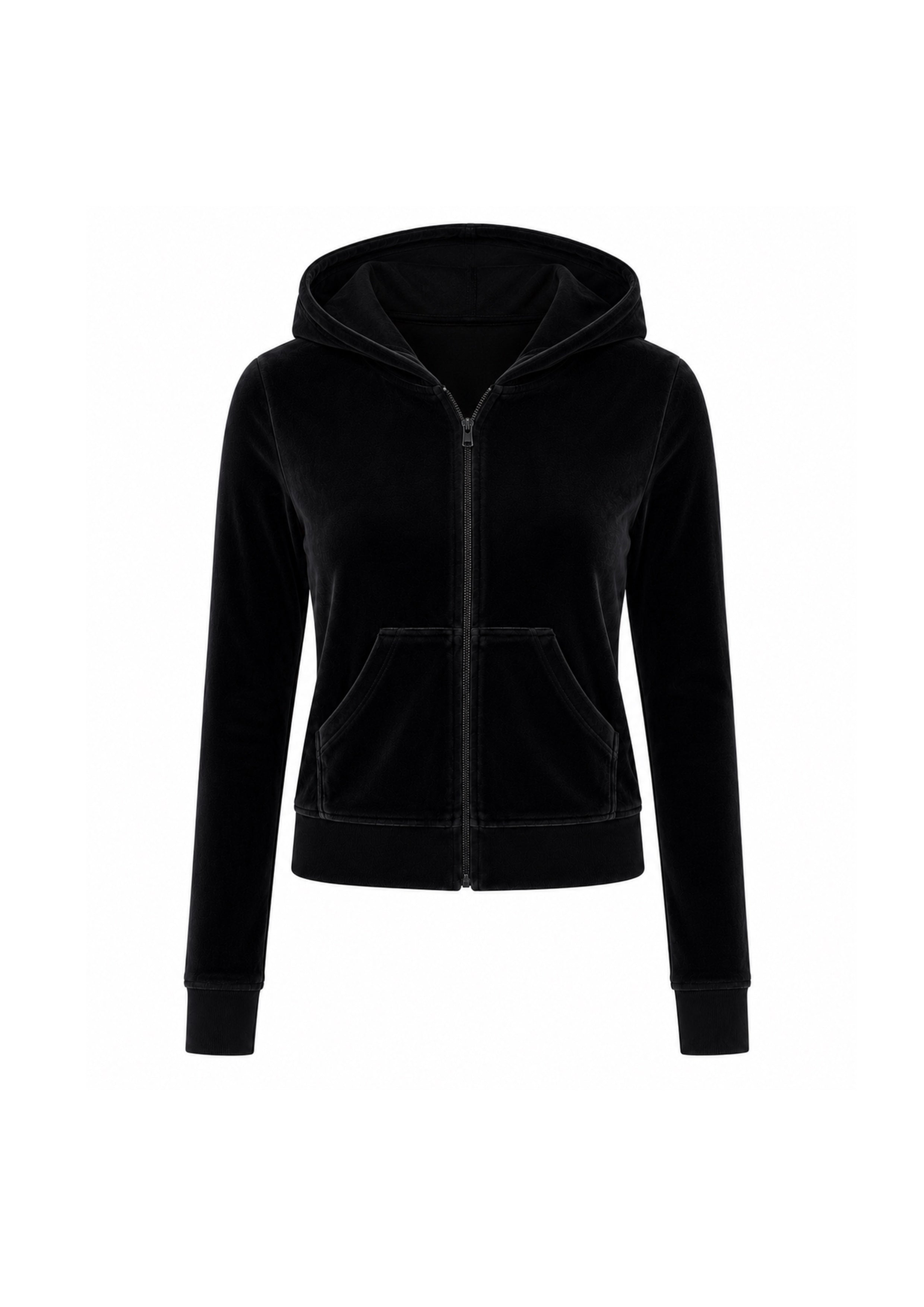 Veste Capuche Velours - Noir