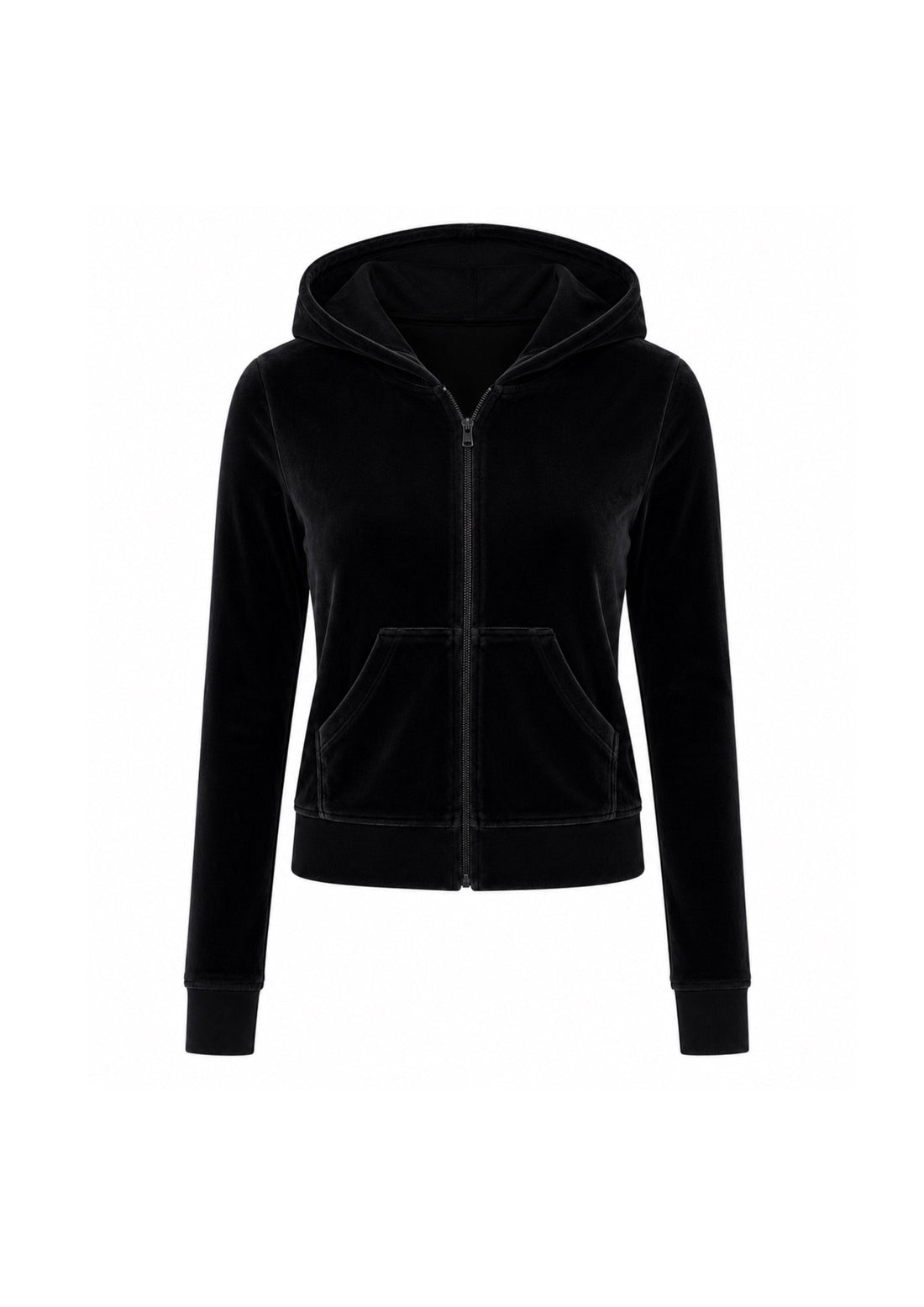 Veste Capuche Velours - Noir