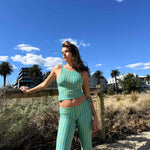 Top Léa - vert rayé