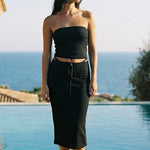 Jupe/Top Nora - Noir Jacquard