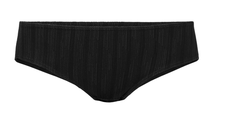 Photo détourée du bas de maillot de bain Lipari couleur noire, en matière jacquard