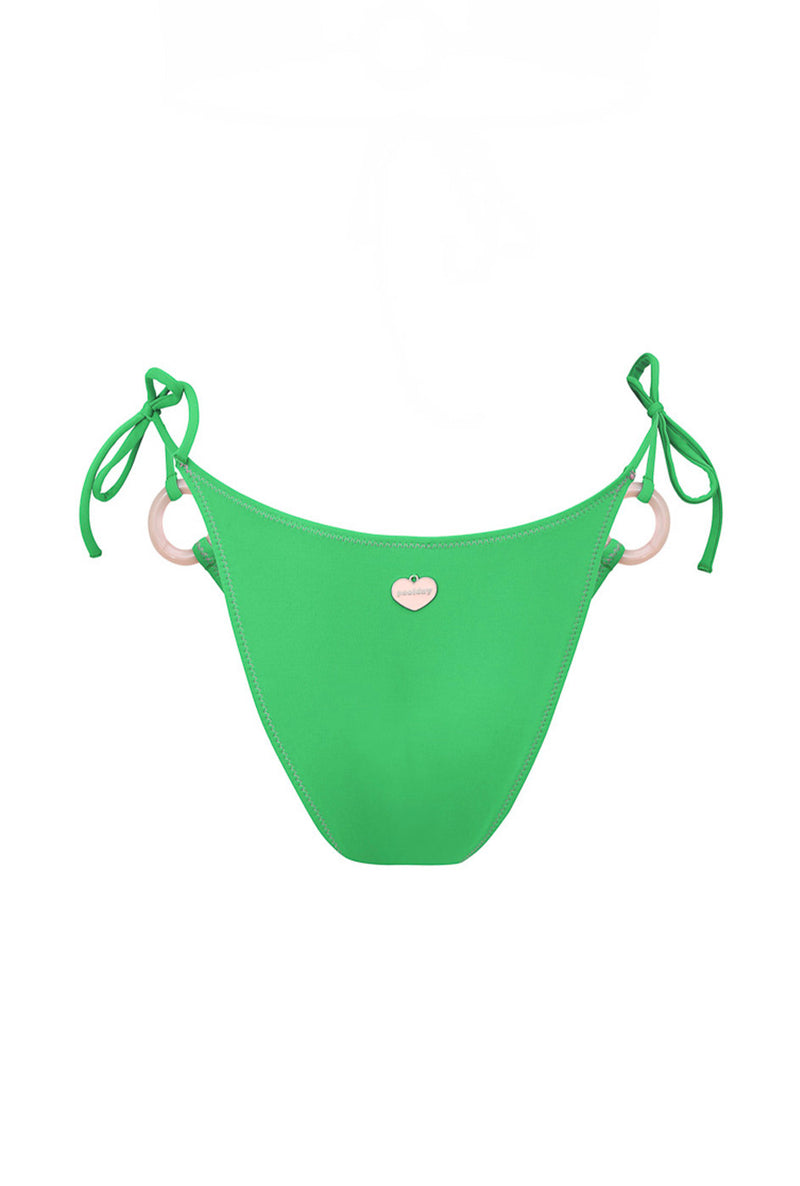 Photo détourée sur fond blanc du bas de maillot de bain Lido Matcha/blush, de dos 
