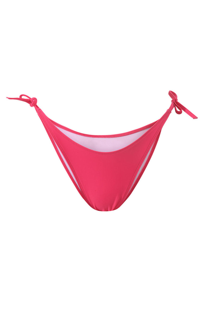 Photo détourée sur fond blanc du bas de maillot Monterosso couleur Saphire à ficelles sur les côtés
